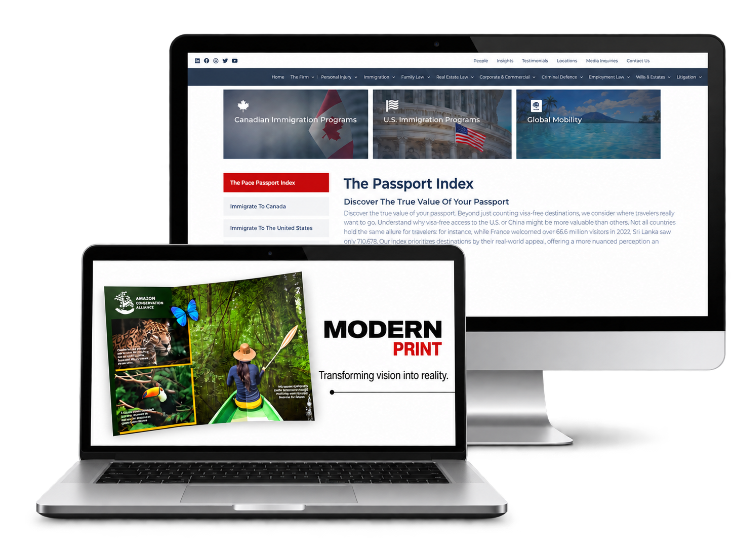 Examples of website and digital experience work across professional and nonprofit organizations