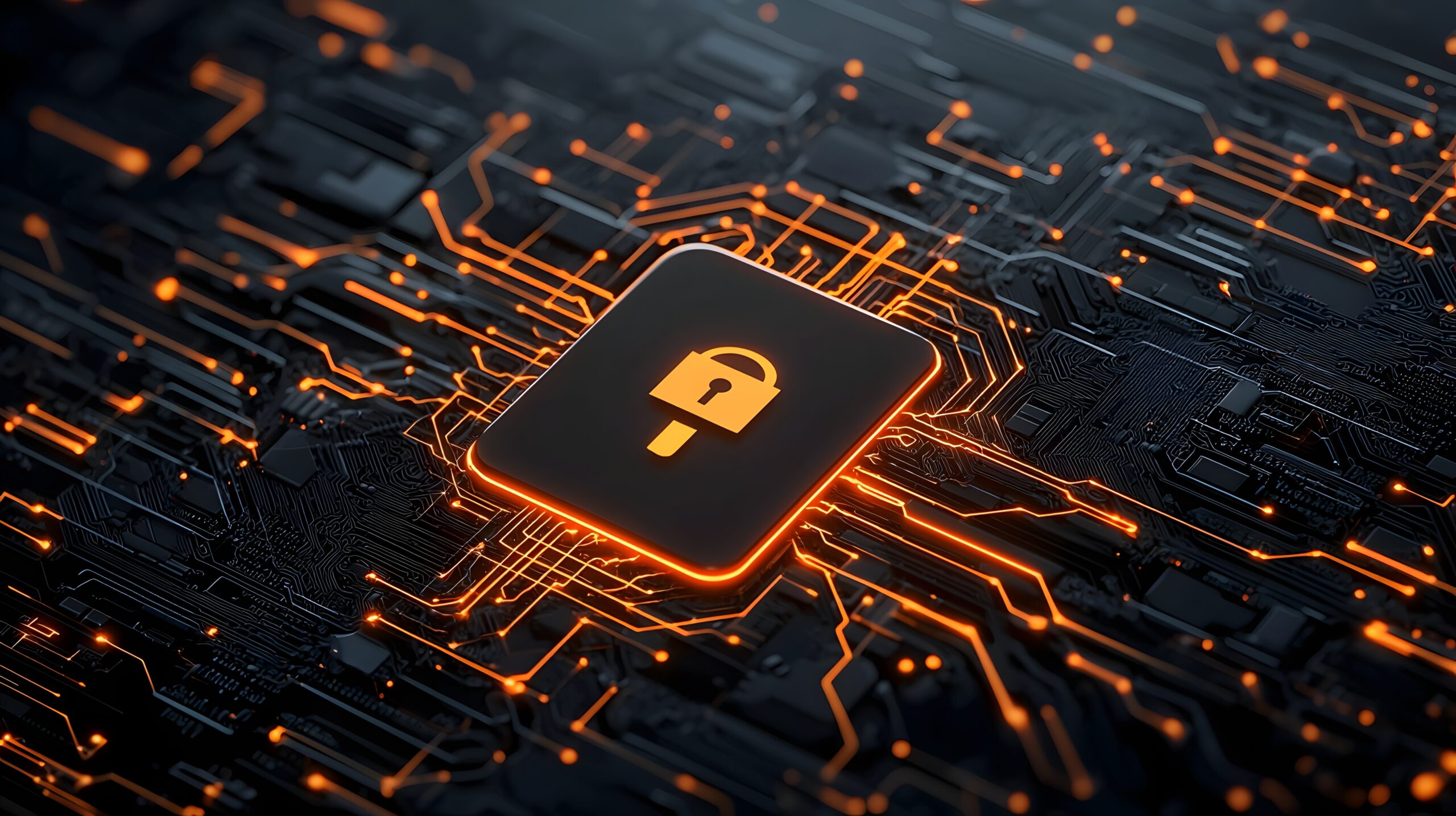 Glowing encrypted network symbols with smart defense algorithms 3D of futuristic technology and cybersecurity concept  No text digital graphic background image